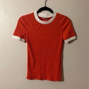 Zara orange shirt. Size small